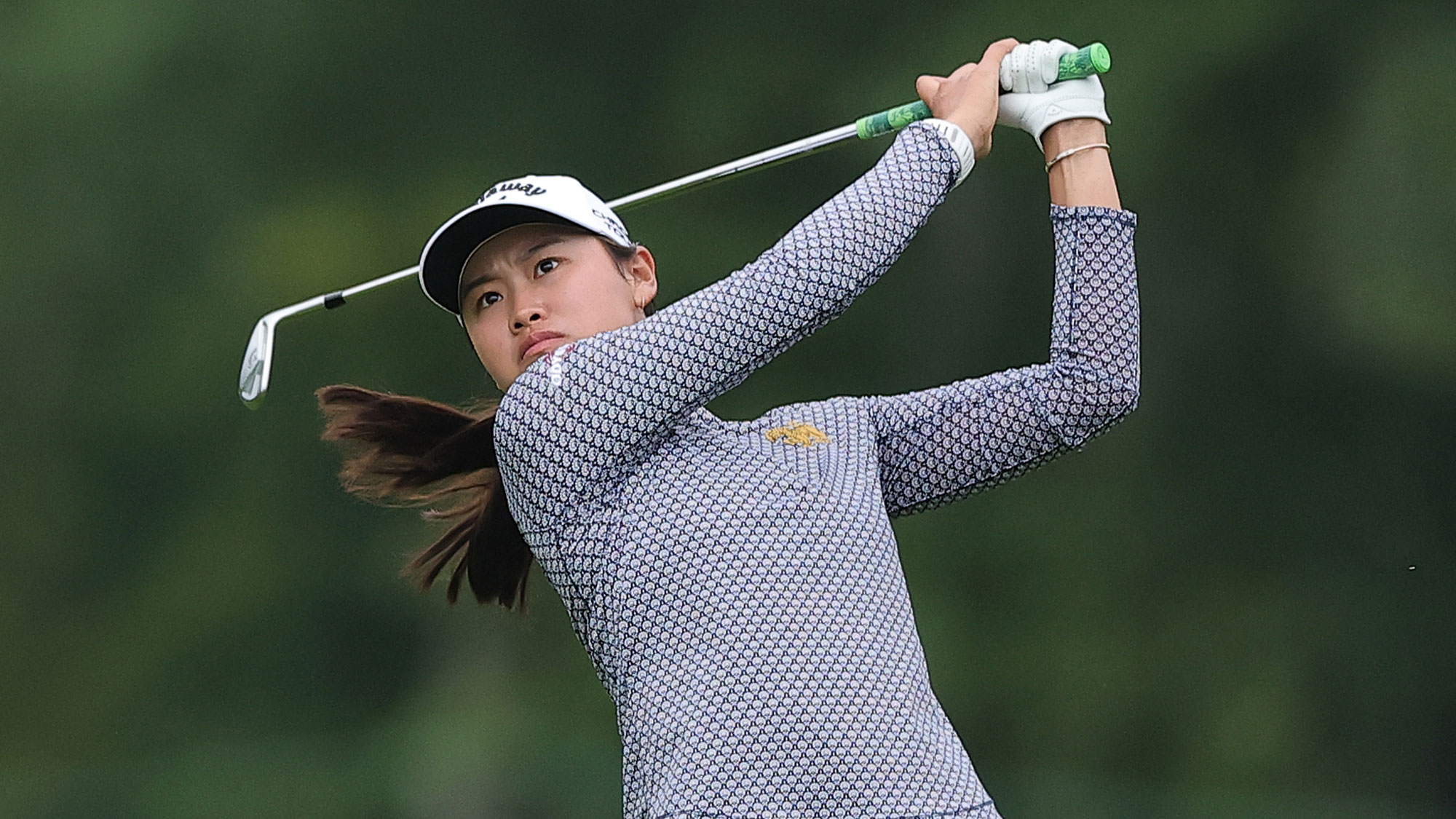 Suvichaya Vinijchaitham of Thailand plays her shot from the second hole during the second round of the FM Championship 2026 at TPC Boston on August 28, 2026 in Norton, Massachusetts.